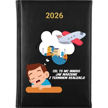 Kalendář Knižní kalendář 2026 A5 FunnyCase černý