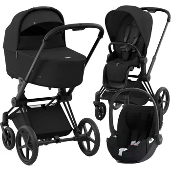 Kočárek CYBEX Rám Priam 4.0, Seat Pack, Lux Carry Cot + Cloud T i-Size Plus 2025 Sepia Black