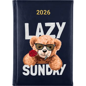 Kalendář Knižkový kalendář 2026 A5 FunnyCase modrý