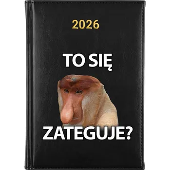 Diář Knižní kalendář 2026 A5 FunnyCase černý