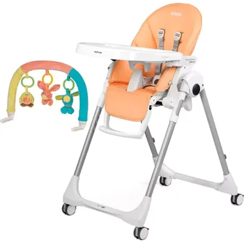 Jídelní židlička Peg Pérego Prima Pappa Follow Me + hrazda zdarma Peach