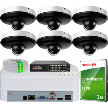 Bezpečnostní kamera Monitorovací sada Dahua 6x kamera SD1A404DB-GNY 4MP 4x STARLIGHT, WizSense