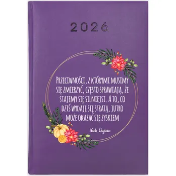 Kalendář Knihový kalendář 2026 A5 fialový