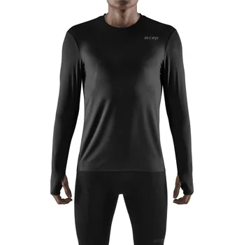Pánské tričko CEP Běžecké tričko s dlouhým rukávem Pánské Velikost: L, Barvy: black