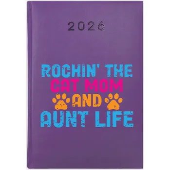 Kalendář Knihový kalendář 2026 A5 fialový