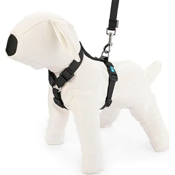 Postroj pro psa POSTROJ PRO PSA NASTAVITELNÝ SILNÝ BEZ TLAKU POHODLNÝ KVALITNÍ XS ČERNÝ