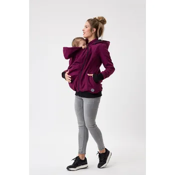 Pánská softshellová bunda Fun2bemum Nosicí a těhotenská softshellová bunda EVEREST 6v1 - Plum Velikost dospělá: L