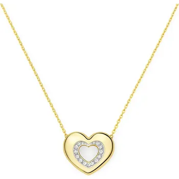 Náhrdelník Zlatý náhrdelník srdce se zirkony