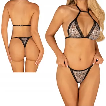 Dámské spodní prádlo Obsessive souprava spodního prádla bílá, velikost L/XL