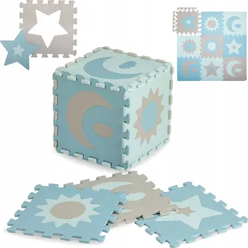 Hračka pro kojence MoMi vzdělávací Vzdělávací podložka puzzle 93x93 cm 0 + modrá