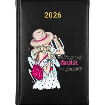 Kalendář Knižkový kalendář 2026 A5 černý