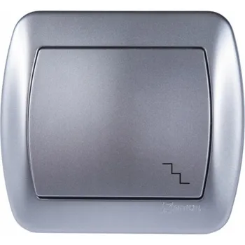 vypínač Schodišťový vypínač pod omítku Kontakt-simon stříbrný AW6/26