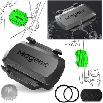 Tachometr Magene senzor kadence a rychlosti pro kolo Bluetooth Ant+ pro Polar Garmin