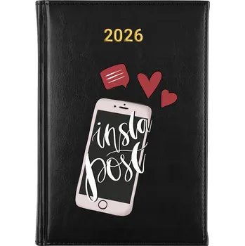 Kalendář Knižkový kalendář 2026 A5 černý