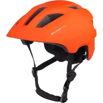 Cyklistická přilba Force Zebu dětská přilba s blikačkou oranžová vel. S/M (51-56 cm)