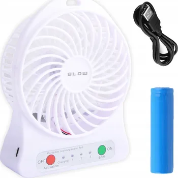 Domácí ventilátor USB Stolní Ventilátor Tichý Mini Větrák Stojací Silný AKUMULÁTOR 3 Režimy