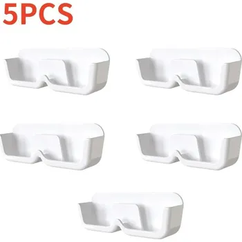 Úložný box Držák na brýle bez vrtání nástěnný | úložný organizér, závěsný stojan - Bílá - 5 ks