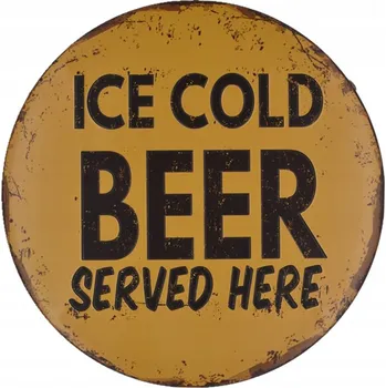 Obraz Cedule Ice Cold Beer Served Here
