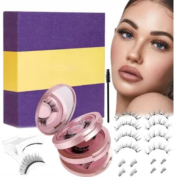 Péče o řasy a obočí 16x UMĚLÉ MAGNETICKÉ ŘASY Magnetické řasy 3D, není potřeba oční linka