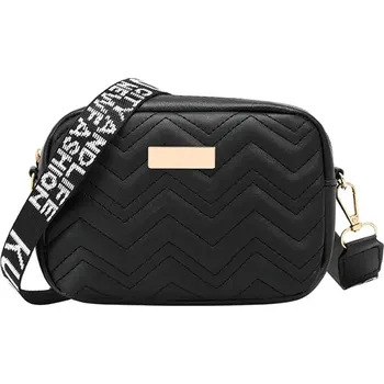 Kabelka Elegantní dámská kabelka s vlnkovým vzorem | crossbody kabelka, ramenní taška - Černý