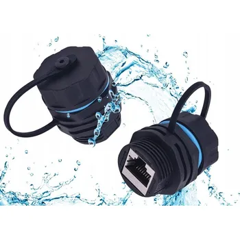 VODOTĚSNÁ SPOJKA RJ45 SAMICE-SAMICE PRO LAN SÍŤ, 2 KUSY