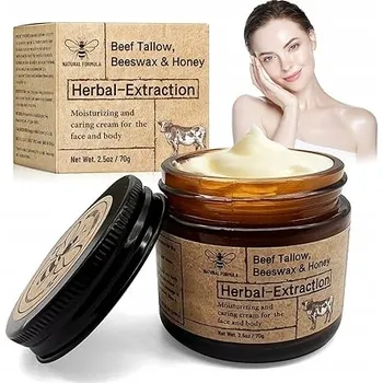 Pleťový krém Hovězí lojový balzám pro péči o pleť Přírodní hydratační krém s vitamíny 1 ks