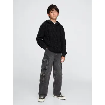 Dívčí svetr GAP Dětský pletený svetr - Kluci GAP černá 3224571