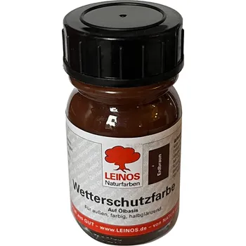 Olej na dřevo LEINOS 850.064 - Venkovní olejová barva - Zemitě hnědá 30ml