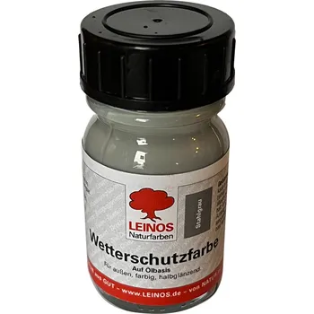 Olej na dřevo LEINOS 850.401 - Venkovní olejová barva - Ocelově šedá 30ml
