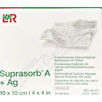 Krytí na ránu Krytí Suprasorb A+Ag sterilní 10x10cm 10ks