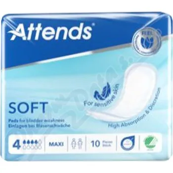 Inkontinenční vložka Vložné pleny Attends Soft 4 Maxi 10ks