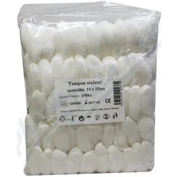 Zdravotnický materiál Tampón stáčený z gázy nester.15x15 100ks Steriwund