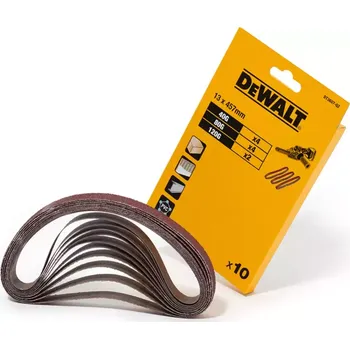 Sada brusných pásů 13x457mm 40, 80, 120G 10 ks DeWalt DT3607