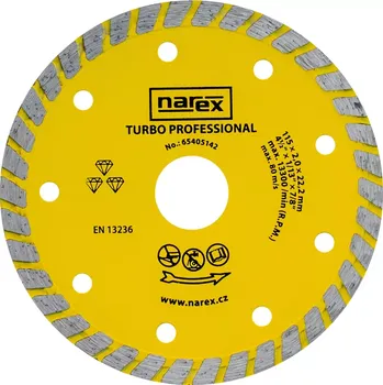 Řezný kotouč Diamantový kotouč 115mm Narex TURBO PROFESSIONAL univerzal