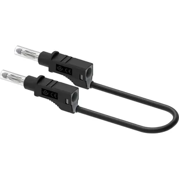 Měřicí kabel Electro PJP 2210/600V-CD1-25N měřicí kabel zásuvkový konektor 4 mm 25 cm černá 1 ks