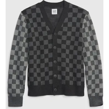 Dívčí svetr GAP Dětský kardigan šachovnice - Kluci GAP šedá 2143186