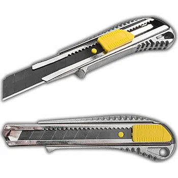 Pracovní nůž NŮŽ NŮŽ TAPECIAK S VÝSUVNOU ODLAMOVACÍ ČEPELÍ 18 mm KOVOVÉ TĚLO