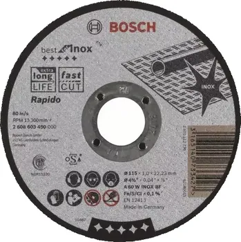 Řezný kotouč Kotouč řezný rovný Bosch, Best for Inox 125 mm x 2,5 mm, A 30 V INOX BF,