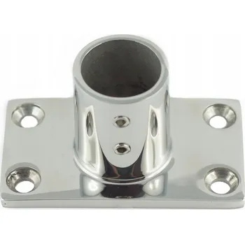 Zábradlí Nástěnná příruba 81 x 48 mm, trubka ø 25 mm, leštěná, OCEL 316