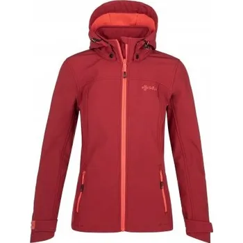 Dámská softshellová bunda Dámská softshellová bunda KILPI RAVIA-W QL0001KI TMAVĚ ČERVENÁ 34