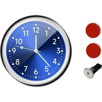 Hodiny Automobilové analogové palubní hodinky svítící modré