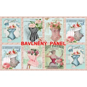 Panel bavlna - sada motivů-146-128 Vintage