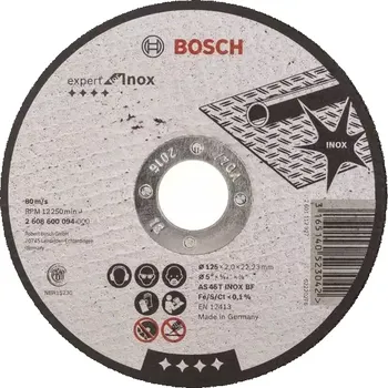 Řezný kotouč Kotouč řezný rovný Bosch, Expert for Inox 125 mm x 2,0 mm, AS 46 T INOX BF