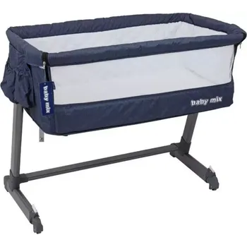 Dětská postýlka Baby Mix Dětská cestovní postýlka k posteli rodičů Navy (poškozený obal) Modrá