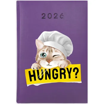 Kalendář Knižní kalendář 2026 A5 FunnyCase fialový