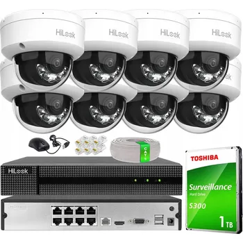 Bezpečnostní kamera Sada IP monitoringu 8 kamer 4MPx s AI detekcí pohybu HiLook od Hikvision
