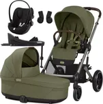 CYBEX Set Balios S Lux + korba + adaptéry + Cloud G i-Size + základna G 2025 Moss Green (Taupe Frame)