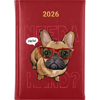 Kalendář Knižní kalendář 2026 A5 FunnyCase červený