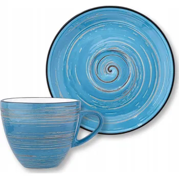 Šálek na čaj 300 ml s podšálkem 15 cm Wilmax modrý