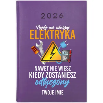 Kalendář Knižkový kalendář 2026 A5 Cute Cups fialový